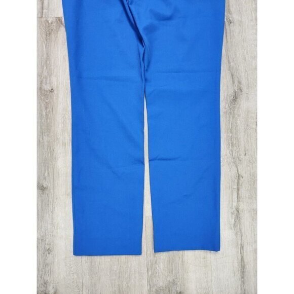 Tory Burch Sport Tech Stretch Twill Pants Pleated Size 8 Blue - Picture 5 of 11